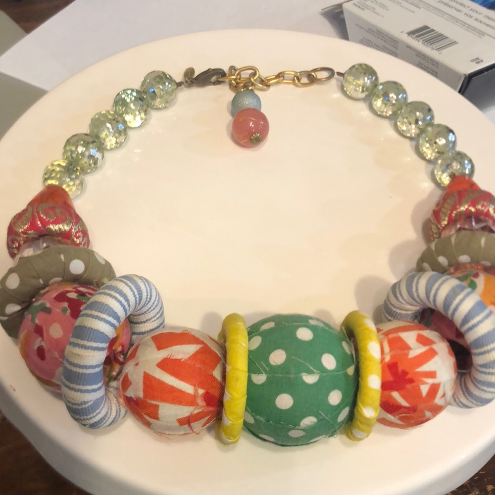 Lenora Dame mixed media necklace.